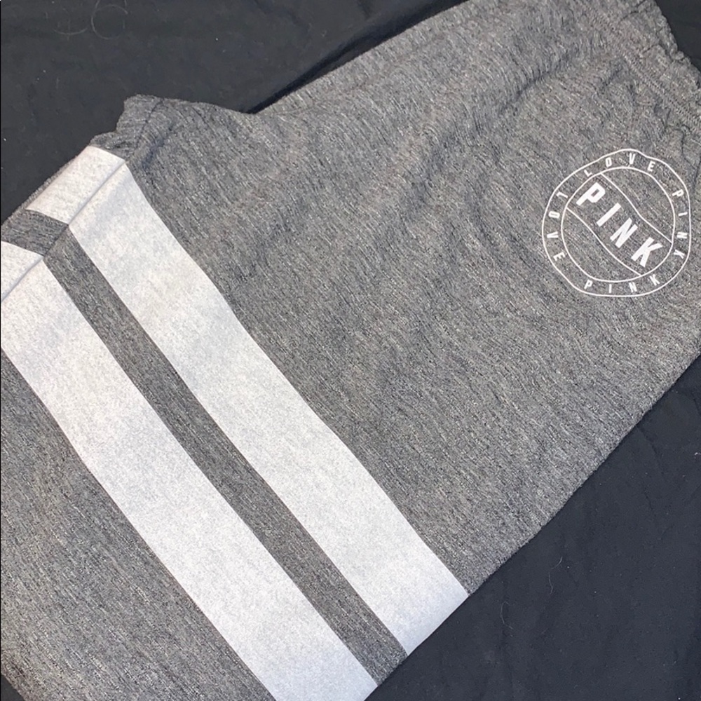 PINK Gray Sweatpants !